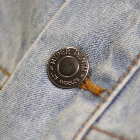 EUC*** Flame Blue Denim Jacket / Men’s Size Small - Picture 5 of 10